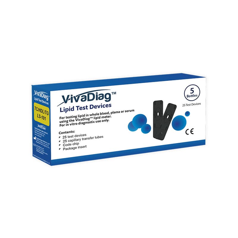 Test Strips for VivaDiag Lipid Testing Device (25 pcs)